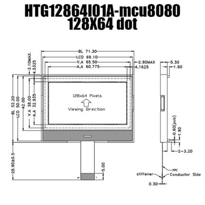 โมดูลแสดงผลกราฟิก LCD 128x64 COG ST7567 คอนโทรลเลอร์พร้อมไฟสีขาว